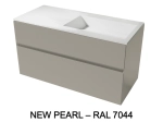 Meuble avec vasque Solid-Surface, finition bois ou couleurs, deux tiroirs à onglet, Largeur 100, 120 et 140 cm, P. 45 cm, Hauteur 56 cm, Stock disponible, LIVRAISON OFFERTE